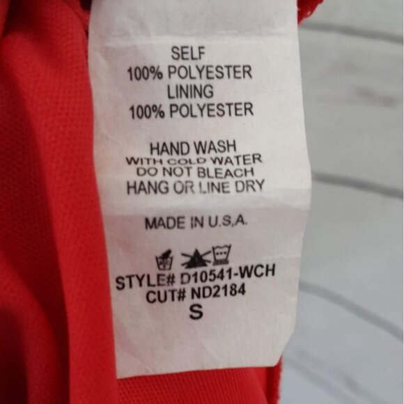 2/$15 Dee Elle Sleeveless Dress Red Small Lined Elastic Tank Style Chiffon NWT - Picture 6 of 7